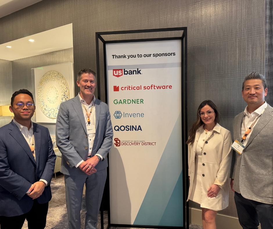 South Dakota leaders at the 2026 Medical Alley Summit, including Dr. Jeremy Cauwels and Natasha Smith of Sanford Health, alongside Tung Nguyen and Ryan Oines.