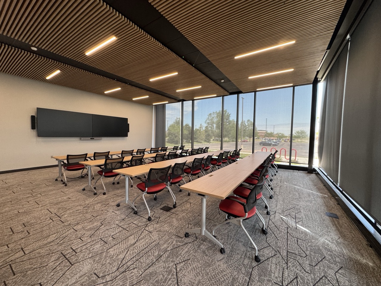 The first floor conference room in Building 1 at the USD Discovery District is ideal for team meetings, conferences, and training.